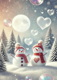 愛の証108（雪だるまとシャボン玉）