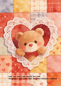 Valentine Day Love Bears Clipart Set