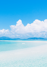 Healing space Clear sea from Japan