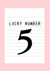 LUCKY NUMBER 5 NOTEBOOKj-PINK