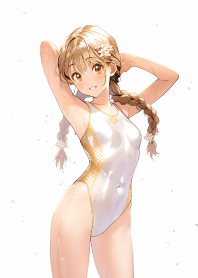 競泳部泳裝美少女