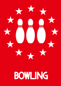 Bowling 12stars simple red