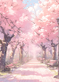 粉色櫻花步道