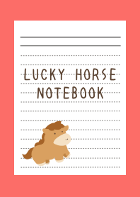 LUCKY HORSE NOTEBOOK-VERMILION