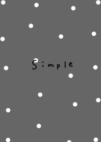 Dark gray and mini polka dot pattern.