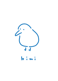 Yuru Kiwi/ blue line, BW