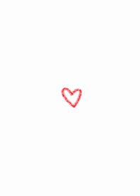 (simple word x red heart theme (white))