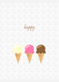 sweet ice cream on white