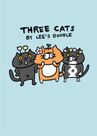 LEE's Doodle-Three cats