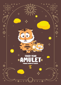 Tiger Year Amulet of Wealth. Brown