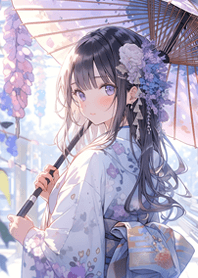 女友系列❤️穿著紫色和服的女友