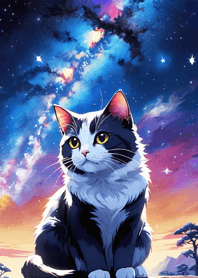 Night Moon Star Cat 71D035