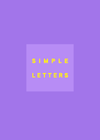Simple letters only / Purple & yellow.
