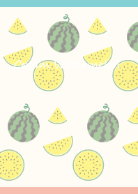 Cream watermelon2 on P&B