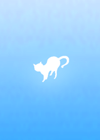 Blue Cat Silhouette