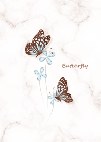 Simple dancing butterflies pinkbrown08_1