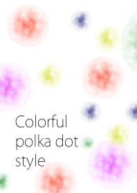 Colorful polka dot style