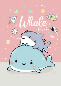 วาฬกับเบบี้ชาร์ค สีชมพู