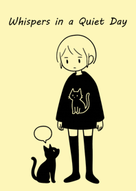 Girl and Black Cat|Lemon Cream#8