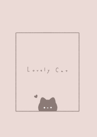 ひょっこりネコさん。ピンクベージュ