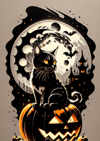 halloween cat 25cB7F