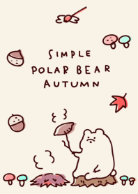 หมีขาวฤดูใบไม้ร่วงที่เรียบง่าย