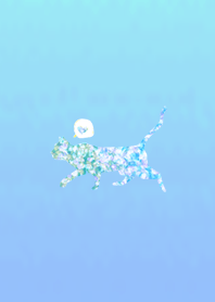 Blue Diamond Cat in Love Luck