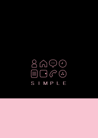シンプル(ブラック ピンク)V.339