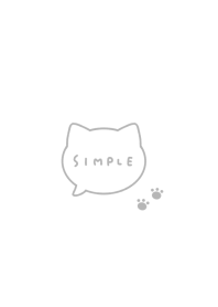 ねこシンプル。 白とグレー