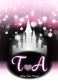 【T&A】イニシャル❤️雪の城-ピンク-
