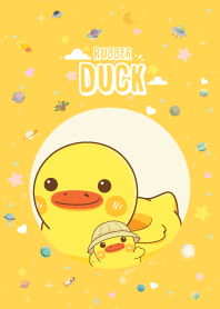 Rubber Duck Cute Galaxy Yellow
