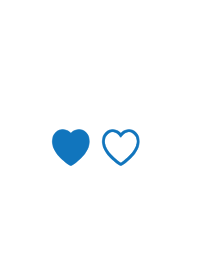 2 hearts -wh blue