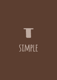 Initial-T *Dark Brown*