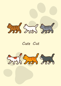แมวเดินเล่น(สีเหลืองอ่อน)