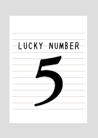 LUCKY NUMBER 5 NOTEBOOK/GREY