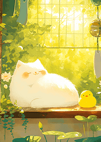 悠閒時光の貓&黃小鴨❤