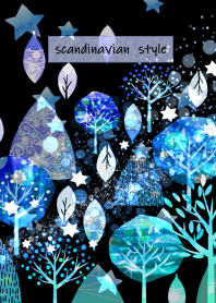 星が散りばめられた北欧の綺麗な森