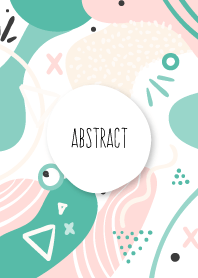 Abstract Hand Drawn Shapes Pastel White
