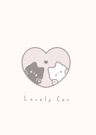 แมวคู่ / pink & beige.