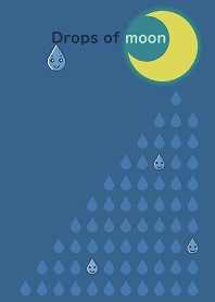 Drops of moon / darkblue&lightyellow