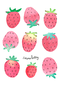 Strawberry fruit theme. watercolor
