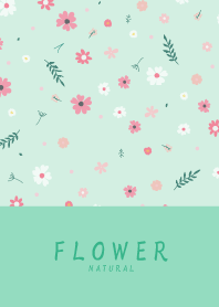FLOWER MINT GREEN-NATURAL 29