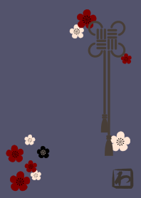 日本傳統圖案03 (梅花) + 鳶尾紫 [os]