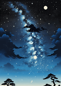 Moonlight and Sea Ukiyo-e 2erEQ