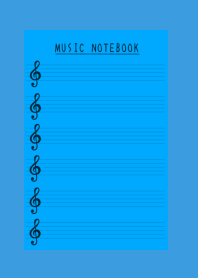 MUSIC COLOR NOTEBOOK-BLUE-YELLOW