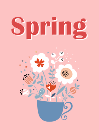 Spring flowers in the cup