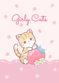 Girly Cats - Strawberry & Pink