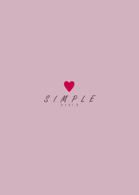 -DUSKY PINK BROWN SIMPLE HEART- 28