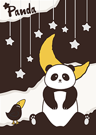 Panda, friends and the moon