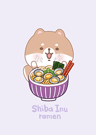 可愛寶貝柴犬-拉麵(紫色主題)